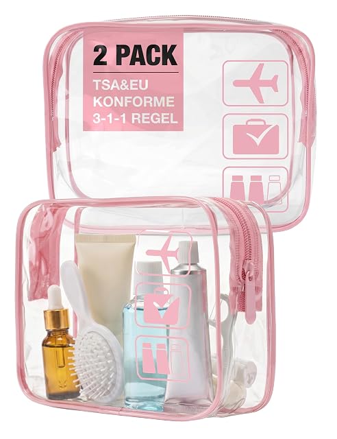 Pochette liquides cabine transparente d'un litre