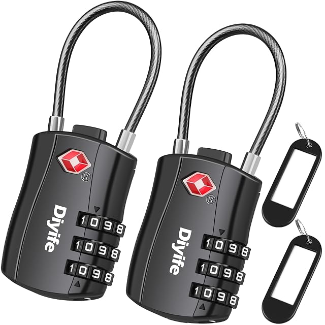 Cadenas à combinaison de bagage Diyife reconnus TSA