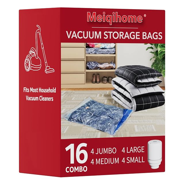 Sacs de compression sous vide MEIQIHOME avec pompe électrique