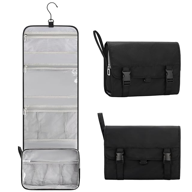 Trousse de toilette à suspendre Relavel avec finitions en cuir