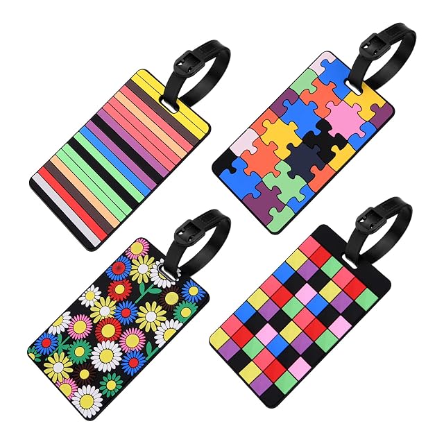Étiquettes de bagage en silicone colorées Vicloon